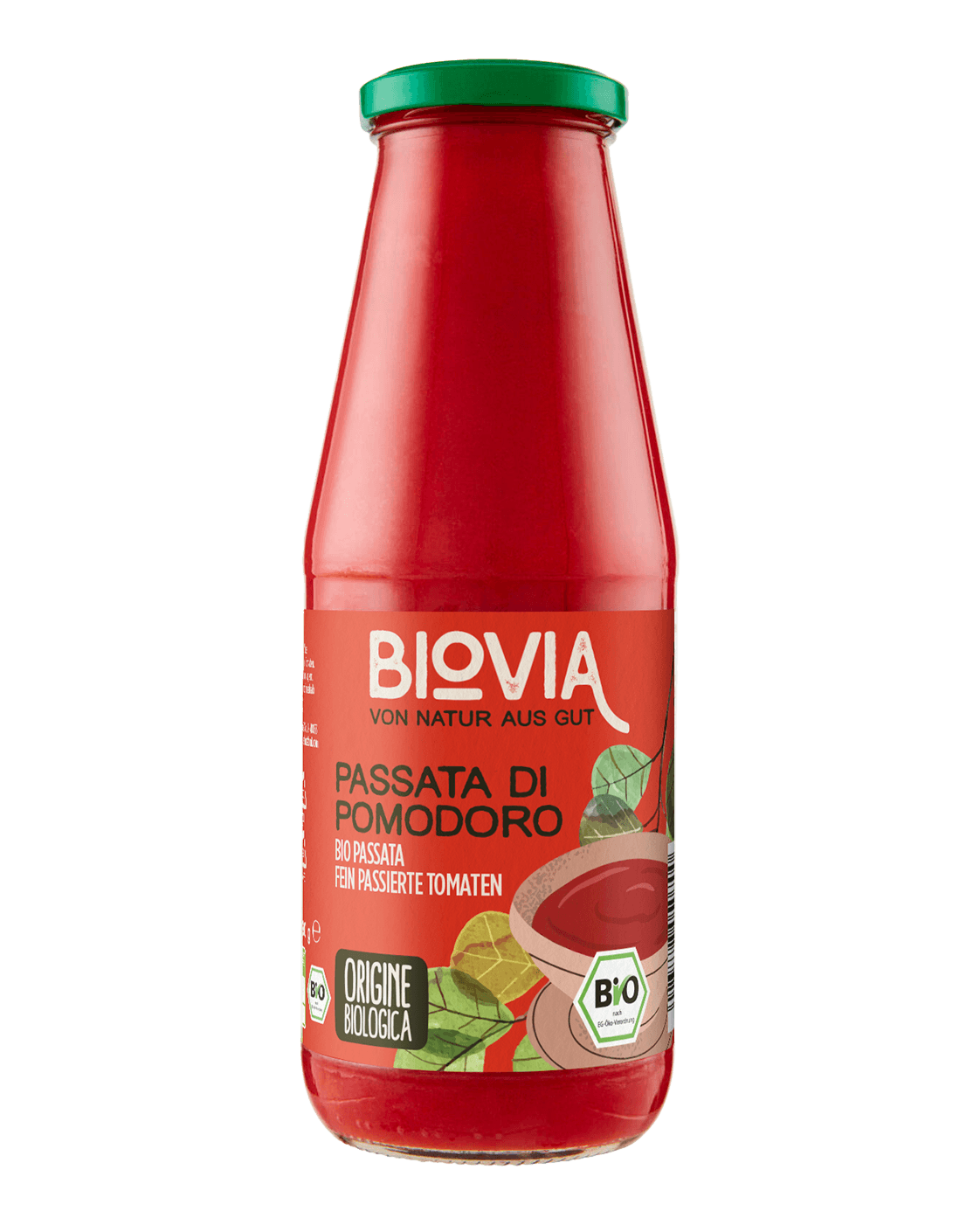 BIOVIA Bio Passata aus fein passierten Tomaten in der Glasflasche